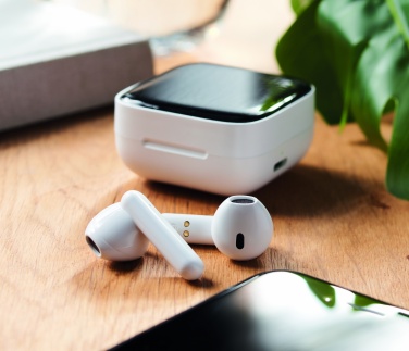 Logo trade promotional products picture of: TWS earbuds with solar charger